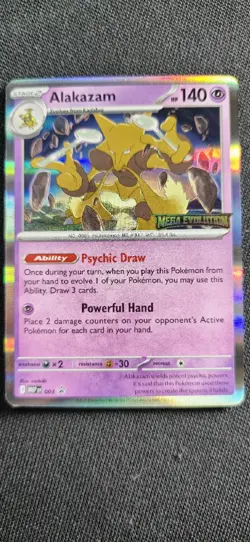 Alakazam - Pre Release Stamped Holo - Promo #003 - Pokemon Mega Evolution - Image 1