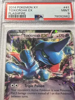 2014 Pokemon XY Toxicroak EX 41/106 FlashFire MT PSA 9 - Image 2