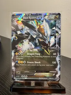 Pokemon TCG Black Kyurem EX 100/113 Legendary Treasures Ultra Rare Holo Card - Image 1