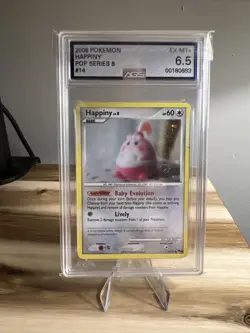 2008-09 Pokemon Pop Series 8 Happiny Holo 14 AGS 6.5 NM-M+ - Image 1