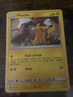 Pokemon Pikachu SM234 Holo Black Star Promo Card - Image 1
