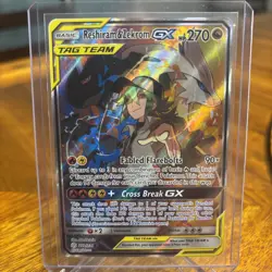 Pokemon TCG Reshiram & Zekrom GX (Full Art) 222/236 Sm-Cosmic Eclipse NM - Image 1