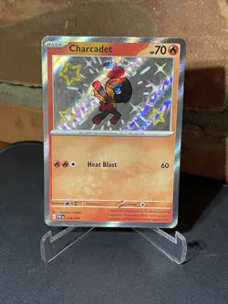 Charcadet 114/091 Paldean Fates Shiny Holo Rare Pokemon TCG Card NM/M Condition - Image 2