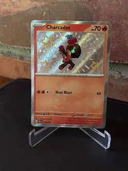 Charcadet 114/091 Paldean Fates Shiny Holo Rare Pokemon TCG Card NM/M Condition - Image 3