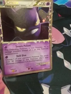 84/95 Crobat Prime Holo Pokemon Card HeartGold SoulSilver Unleashed 2010 - Image 1