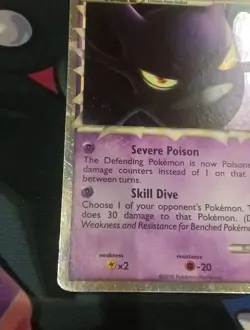 84/95 Crobat Prime Holo Pokemon Card HeartGold SoulSilver Unleashed 2010 - Image 3