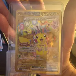 Pokemon Pikachu TCG Card Surging Sparks EX Gold 247/191 Mint - Image 1