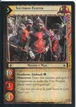 Lord Of The Rings CCG Foil Card TTT 4.R251 Southron Fighter - Image 1