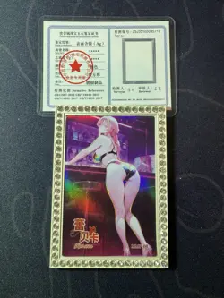 Bartender Rebecca Diamond Card Silver Metal Waifu Doujin Case Prize One Piece - Image 1