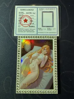 Nami Diamond Card Silver Metal Beautiful Waifu Doujin Case Prize One Piece - Image 1