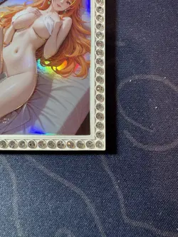 Nami Diamond Card Silver Metal Beautiful Waifu Doujin Case Prize One Piece - Image 4