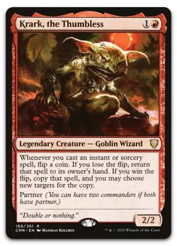 Krark, the Thumbless #189 (NM) Commander Legends CMR Magic MTG - Image 1