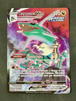 Pokemon TCG Rayquaza VMAX Trainer Gallery SWSH Silver Tempest TG20/TG30 NM- LP+ - Image 1