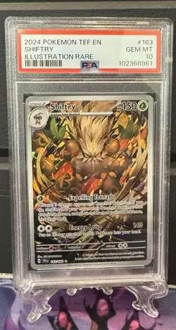 SHIFTRY PSA 10 2024 POKEMON TEF EN-TEMPORAL FORCES ILLUSTRATION RARE #163/162 - Image 1