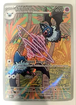 Swoobat 120/086 Illustration Rare Holo Pokemon Card White Flare M/ NM - Image 1