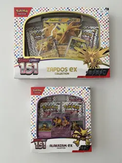 Pokemon TCG Alakazam EX and Zapdos EX Collection Scarlet & Violet 151 - Image 1