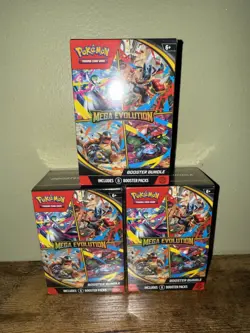 SEALED Pokemon Mega Evolutions Booster Bundle - Lot Of 3 - Image 1