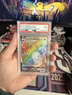 Pokemon TCG Charizard VMAX Champions Path 074/073 Secret Rare PSA 9 MT - Image 1