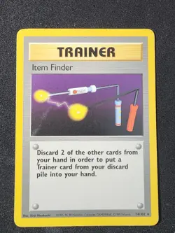 Item Finder 074/102 Base Set Pokemon Rare Trainer - Image 1