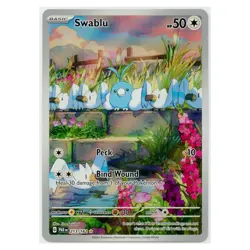 2023 Pokemon Swablu Scarlet & Violet Paradox Rift Illustration Rare #213/182 NM - Image 1