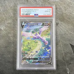 Aerodactyl V 180/196 Full Alt Art Lost Origin Pokemon - PSA 10 GEM MT - Image 1
