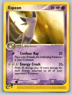 Espeon Pokemon TCG EX Sandstorm Regular Rare 16/100 - MP - Image 1