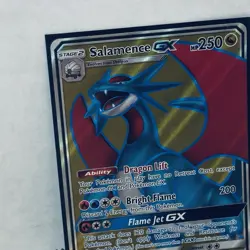 Pokemon Salamence GX SM139 Full Art Holo Black Star Promo + Greninja Break Card - Image 3
