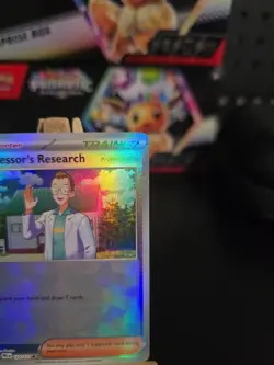 Pokemon Card Professor's Research (Poke Ball) #123 Prismatic Evolutions English - Image 3