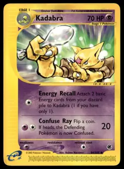 Kadabra 084/165 Expedition Pokemon Card WoTC E-Reader - Image 1