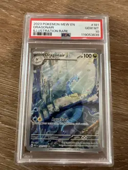 2023 Pokemon Dragonair Illustration Rare Card 181/165 Scarlet Violet 151 PSA 10 - Image 1