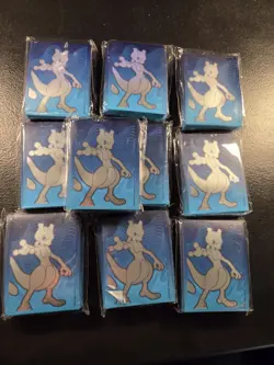 Pokemon TCG Mewtwo 2022 ETB card sleeves 10 Packs Of 65 New - Image 1