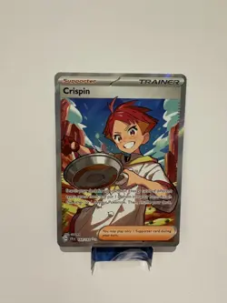 Pokemon TCG Stellar Crown Crispin Full Art Ultra Rare Card 164/142 NM/MINT - Image 1
