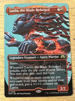 MTG Laelia, the Blade Reforged (Borderless) [Modern Horizons 3] Near Mint Magic - Image 1