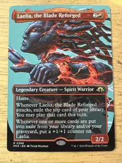 MTG Laelia, the Blade Reforged (Borderless) [Modern Horizons 3] Near Mint Magic - Image 2