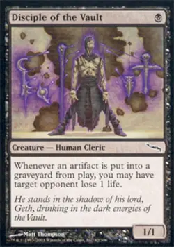 Disciple of the Vault - Medium Play MTG Mirrodin - Image 1