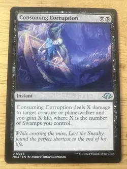 MTG Consuming Corruption Modern Horizons 3 Uncommon #84 NM Fresh Pull No Play - Image 1