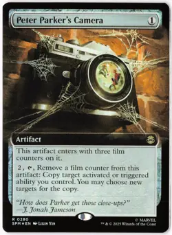 Peter Parker's Camera (Extended Art Foil) 0280 (R) MTG Marvel's Spider-Man (SPM) - Image 1