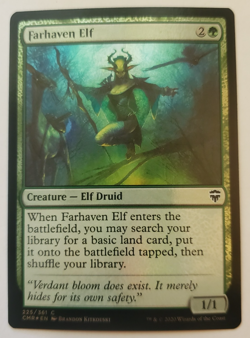 1x Farhaven Elf FOIL Commander Legends MTG Magic the Gathering NM - Image 1