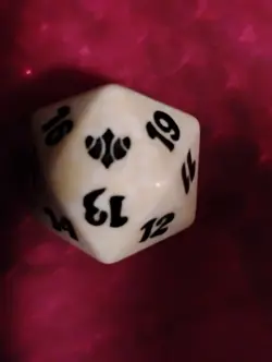 Mtg CONFLUX WHITE d20 SPINDOWN DICE DIE MTG rare HTF - Image 1
