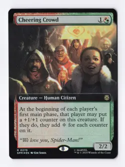 Cheering Crowd (Extended Art) (Foil) 0270 (R) MTG Marvel's Spider-Man (SPM) - Image 1