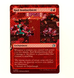 Raid Bombardment Extended Art Wilds Of Eldraine Enchanting Tails Foil MTG - Image 1