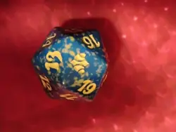 Mtg CONFLUX BLUE d20 SPINDOWN DICE DIE MTG rare HTF - Image 1