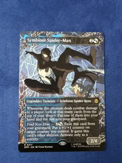 MTG Symbiote Spider-Man Regular 0217 (Borderless) Marvel's Spider-Man NM SPM - Image 1