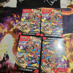 Pokemon TCG Mega Evolution (ME1) Booster Bundles Lot Of 4 - Image 1