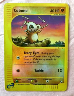 Cubone 72/147 Aquapolis Reverse Holo - Pokemon TCG English HP/DMG - Image 1