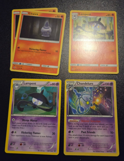 Litwick (2x), Lampent (2x), & Chandelure - Pokemon Cards mini-set - Image 1