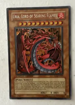 Yugioh PSA Uria, Lord of Searing Flames CT03-EN005 Secret Rare Promo - Image 2
