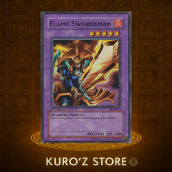 Yugioh- Flame Swordman - Super Rare LOB-003 Asian English - Image 1