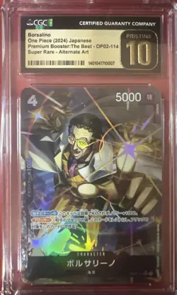 2024 One Piece OP02-114 JPN Borsollino Alternate Art CGC 10 Pristine Mint Card - Image 1