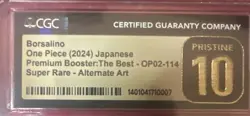 2024 One Piece OP02-114 JPN Borsollino Alternate Art CGC 10 Pristine Mint Card - Image 2